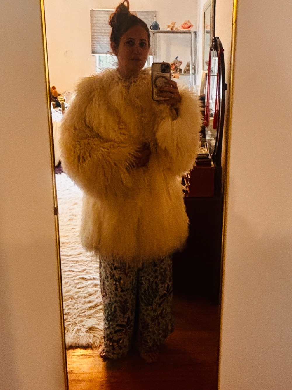 REAL MONGOLIAN LAMB FUR JACKET- VINTAGE BARELY WORN